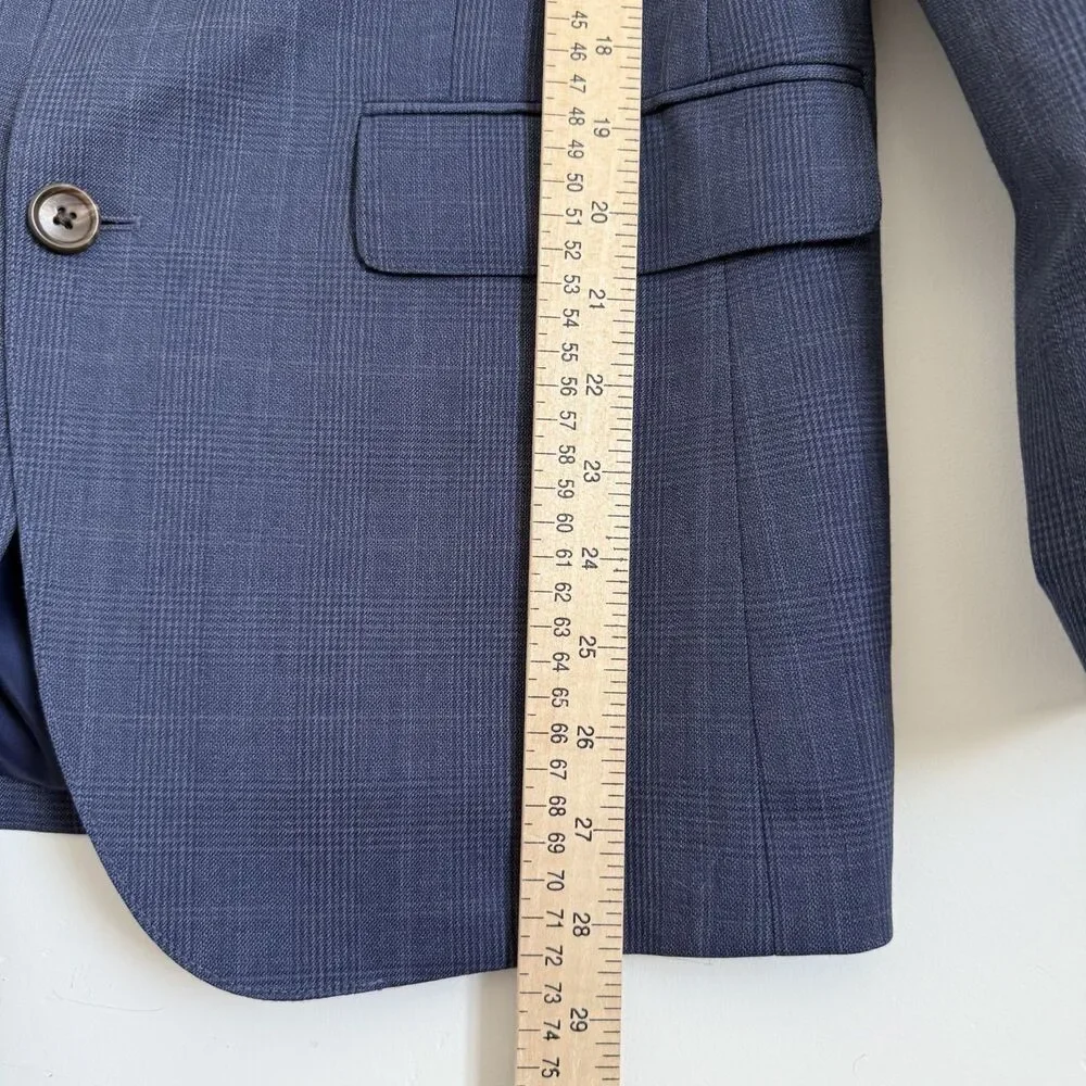 Bonobos Slim Fit Plaid Blazer Mens 38R Wool Suit Jacket Sport Coat